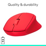 Logitech M330 Silent Plus, Maus rot