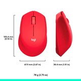 Logitech M330 Silent Plus, Maus rot