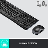 Logitech Wireless Combo MK270, Set schwarz/silber, DE-Layout, Rubberdome