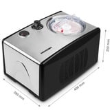 Medion LIFE Eismaschine MD 18387 schwarz/edelstahl, für 800ml Eiscreme, 150 Watt