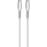 Nevox USB 2.0 Kabel, USB-C Stecker > USB-C Stecker 48V / 5A weiß, 1 Meter, PD 3.1, Laden mit bis zu 240 Watt, magnetisch aufrollbar