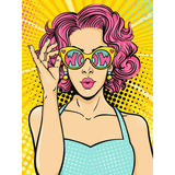 Ravensburger CreArt ART Collection Leinwand Edition - Lady in Pink (PopArt), Malen 