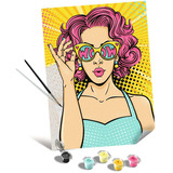 Ravensburger CreArt ART Collection Leinwand Edition - Lady in Pink (PopArt), Malen 