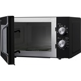 SHARP R204BA, Mikrowelle schwarz/silber