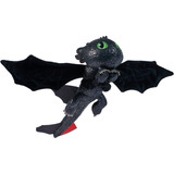 Spin Master Drachenzähmen leicht gemacht - Plüsch-Drache Ohnezahn, Spielfigur mit Gleit- und Griffunktion