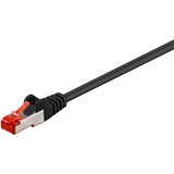 goobay Patchkabel CAT.6 S/FTP (PiMF) schwarz, 3 Meter, doppelt geschirmt