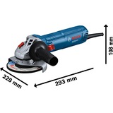 Bosch Professional Winkelschleifer GWS 12-125 Professional + Schruppscheibe blau, 1.200 Watt