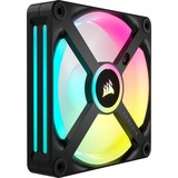 Corsair iCUE LINK QX120 RGB 120-mm-PWM-Lüfter, Gehäuselüfter schwarz, Erweiterungskit, 120 mm