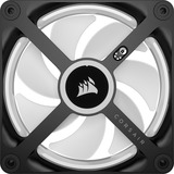 Corsair iCUE LINK QX120 RGB 120-mm-PWM-Lüfter, Gehäuselüfter schwarz, Erweiterungskit, 120 mm
