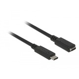 DeLOCK USB 3.2 Gen 1 Verlängerungskabel, USB-C Stecker > USB-C Buchse schwarz, 1,5 Meter, SuperSpeed