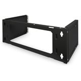 Digitus Patch-Halter zur Wandmontage, 483mm (19"), Halterung schwarz, 4 HE, tiefenverstellbar 250mm - 430mm