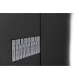 Digitus Patch-Halter zur Wandmontage, 483mm (19"), Halterung schwarz, 4 HE, tiefenverstellbar 250mm - 430mm