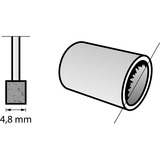 Dremel Korund-Schleifspitze Ø 4,8 mm (8153), Schleifstift 3 Stück, Schaft Ø 3,2mm