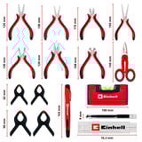 EINHELL E-Case Werkzeugkoffer Hobby, 153-teilig, Werkzeug-Set schwarz/rot