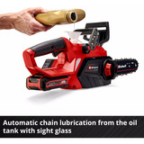 EINHELL Power X-Change Akku-Kettensäge GE-LC 18 Li Solo, 18Volt rot/schwarz, ohne Akku und Ladegerät