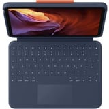 Logitech Rugged Combo 4 Touch, Tastatur blau, DE-Layout, für iPad 10. Gen. & iPad A16