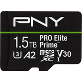 PNY Pro Elite Prime microSD 1,5 TB, Speicherkarte schwarz/grün, Class 10, U3, V30, A2, SD-Adapter