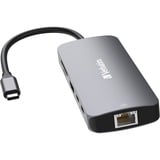 Verbatim USB-C Pro Multiport-Hub CMH-09, 9 Port , Dockingstation grau, HDMI, RJ-45, 3x USB-A, 2x USB-C, SD, microSD