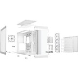 be quiet! Light Base 900 DX , Big-Tower-Gehäuse weiß, Tempered Glass x 2