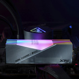 ADATA CUDIMM 48 GB DDR5-9200 (2x 24 GB) Dual-Kit, Arbeitsspeicher silber, AX5CU9200C4224G-DCLACRSG, XPG Lancer Neon RGB