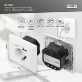 Digitus Sicherheits-Steckdose Unterputz, mit 1x USB-A und 1x USB-C weiß