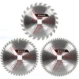 EINHELL Kreissägeblatt-Satz HM, Ø 250 x 30mm, 3,2mm, 24Z / 42Z / 60Z 3-teilig, für Zug-Kapp- & Gehrungssägen, Tischkreissägen