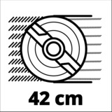 EINHELL Power X-Change Akku-Rasenmäher RASARRO 36/42, 36Volt (2x18V) rot/schwarz, 2x Li-Ionen Akku 4,0Ah