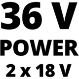 EINHELL Power X-Change Akku-Rasenmäher RASARRO 36/42, 36Volt (2x18V) rot/schwarz, 2x Li-Ionen Akku 4,0Ah