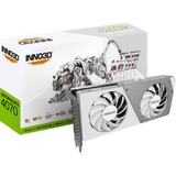 INNO3D GeForce RTX 4070 TWIN X2 OC WHITE, Grafikkarte DLSS 3, 3x DisplayPort, 1x HDMI 2.1