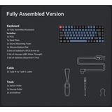 Keychron K2 Pro, Gaming-Tastatur schwarz/blaugrau, DE-Layout, Keychron K Pro Red, Hot-Swap, Aluminiumrahmen, RGB