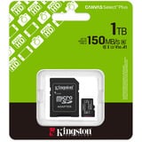 Kingston Canvas Select Plus 1 TB MicroSDXC, Speicherkarte schwarz, UHS-I U3, Class 10, V30