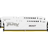 Kingston FURY DIMM 32 GB DDR5-6000 (2x 16 GB) Dual-Kit, Arbeitsspeicher weiß, KF560C30BWK2-32, Fury Beast, INTEL XMP