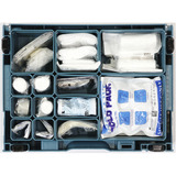 Makita Erste-Hilfe-Set im MAKPAC Organizer P-84919, Erste Hilfe blau/transparent, 84-teilig, DIN 13157