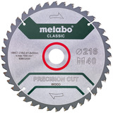 Metabo Kreissägeblatt "precision cut wood - classic", 216x30 Z40 WZ 5°neg für Handkreissägen