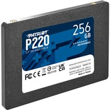 Patriot P220 256 GB, SSD schwarz, SATA III 6 Gb/s, 2,5"