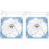 Thermaltake CT140 Reverse ARGB Sync PC Cooling Fan Hydrangea Blue, Gehäuselüfter hellblau, 2er Pack, Reverse, 140 mm