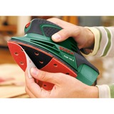 Bosch Heimwerken & Garten Multischleifer PSM 200 AES + 29-teiliges Zubehör-Set grün, 200 Watt, SystemBox