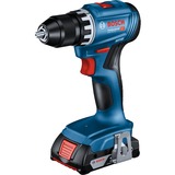 Bosch Professional Akku-Bohrschrauber GSR 18V-45 Professional, 18Volt blau/schwarz, 2x Li-Ionen Akku 2,0Ah, 82-teiliges Zubehör-Set, in L-Case
