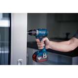 Bosch Professional Akku-Bohrschrauber GSR 18V-45 Professional, 18Volt blau/schwarz, 2x Li-Ionen Akku 2,0Ah, 82-teiliges Zubehör-Set, in L-Case