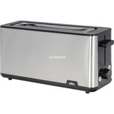 Braun Langschlitz-Toaster PurShine HT 1610 BK edelstahl/schwarz, 1.030 Watt, für 2 Scheiben Toast