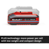 EINHELL Akku Power-X-Change Plus 18Volt 4,0Ah SEALED rot/schwarz, IP57, wasserfest, Kurzschlusssicherung