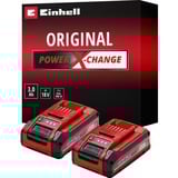EINHELL Akku Power-X-Change Plus TWIN-PACK 18Volt 3,0Ah rot/schwarz, 2 Stück, ohne Ladegerät