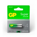 GP Batteries GP Super Alkaline Batterie AA Mignon, LR06, 1,5Volt 4 Stück, mit neuer G-Tech Technologie