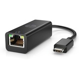 HP USB Adapter, USB-C Stecker > RJ-45 Buchse schwarz, 10cm, Gigabit LAN 10/100/1.000 Mbit/s