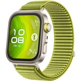 Huawei Watch Fit 4 Pro (Seiya-B29W), Smartwatch titan, grünes Nylonarmband