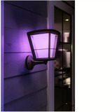 Philips HUE White & Color Ambiance Econic Outdoor stehende Wandleuchte, LED-Leuchte schwarz