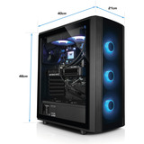 Thermaltake FTW J25i 5060, Gaming-PC schwarz/transparent, Windows 11 Pro