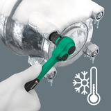 Wera 8100 SB 12 Zyklop Comfort-Knarrensatz, 3/8", Werkzeug-Set schwarz/grün, 16-teilig, Comfort-Knarre mit Umschalthebel
