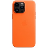 Apple Leder Case mit MagSafe, Handyhülle orange, iPhone 14 Pro Max