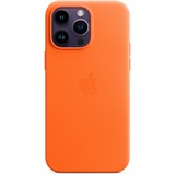 Apple Leder Case mit MagSafe, Handyhülle orange, iPhone 14 Pro Max